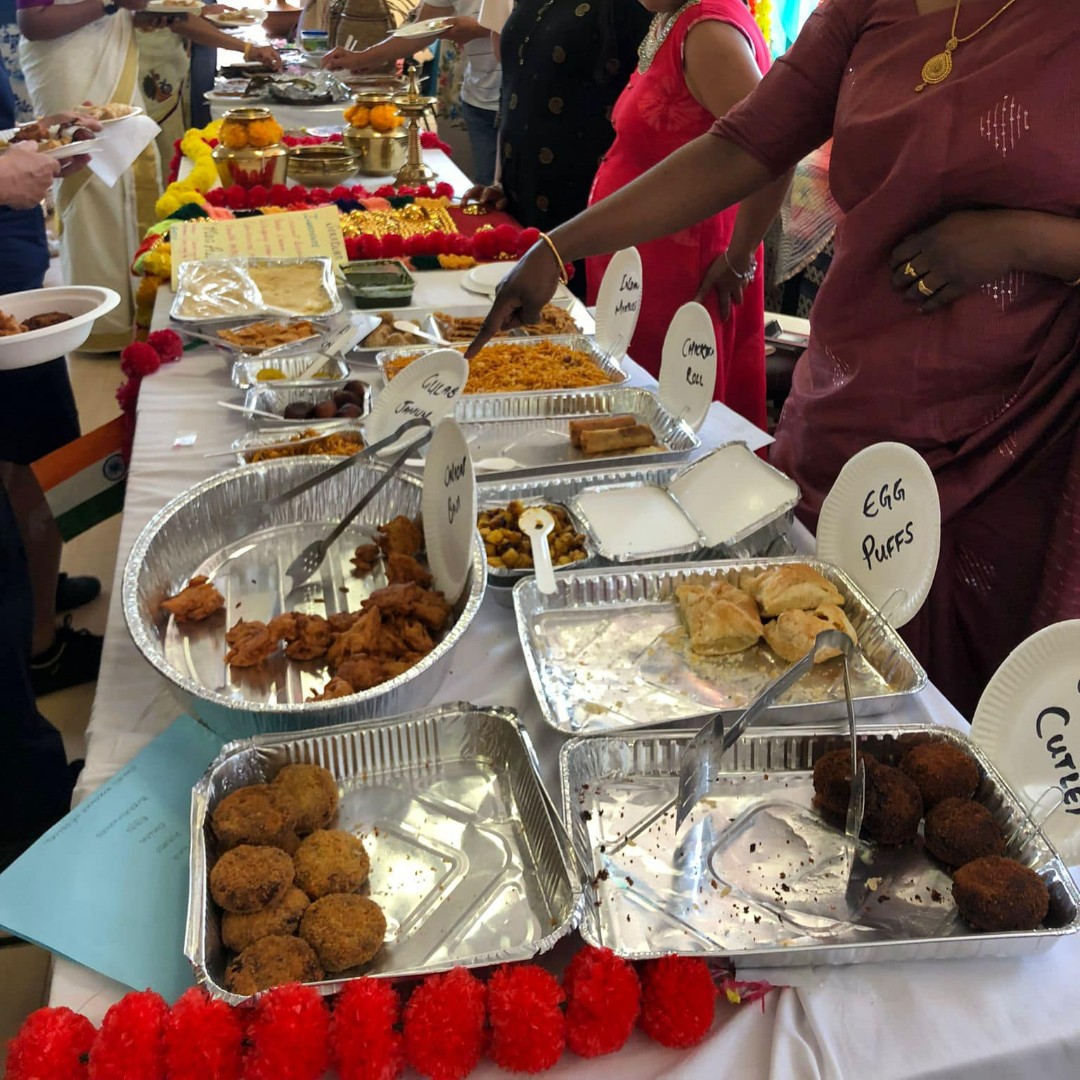 #SouthAsianHeritageMonth came to a close yesterday & we'd like to share some photos of our vibrant celebration at Royal Hampshire County Hospital. 🎉 It was a chance to come together for a delightful feast & experience the different cultures that form part of #TeamHHFT. 🌏💙