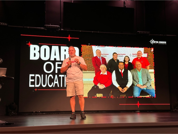 NCCSschools's tweet photo. We continued our convocation fun with a presentation from our Board Chair Tim Hayes, recognition of staff, a competitive trivia, Dr. Gabriel’s charge for the year and special guest speaker Molly Grantham. #whatdoesyourdashmean https://t.co/o9XFoaeguB