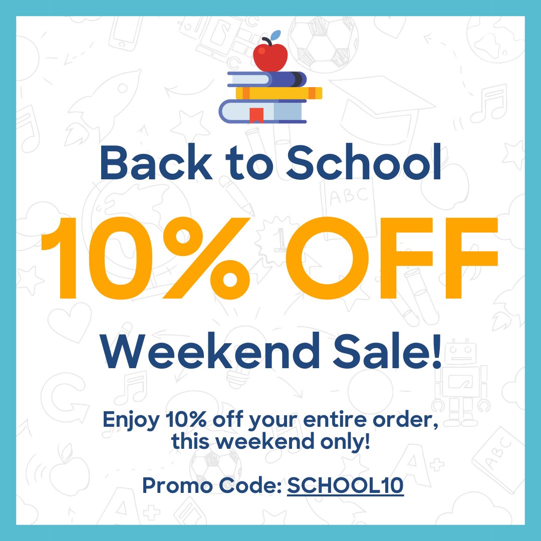 foodsrvcdirect's tweet photo. Back to school savings are here! This weekend only, receive 10% off your entire order on Food Service Direct when you enter the code "SCHOOL10" at checkout. Save through this Sunday 8/20/23 π
https://t.co/TWZDDGp8NI
#backtoschoolsale #backtoschoolsavings #foodservicedirect https://t.co/iOkHHJu8Tm
