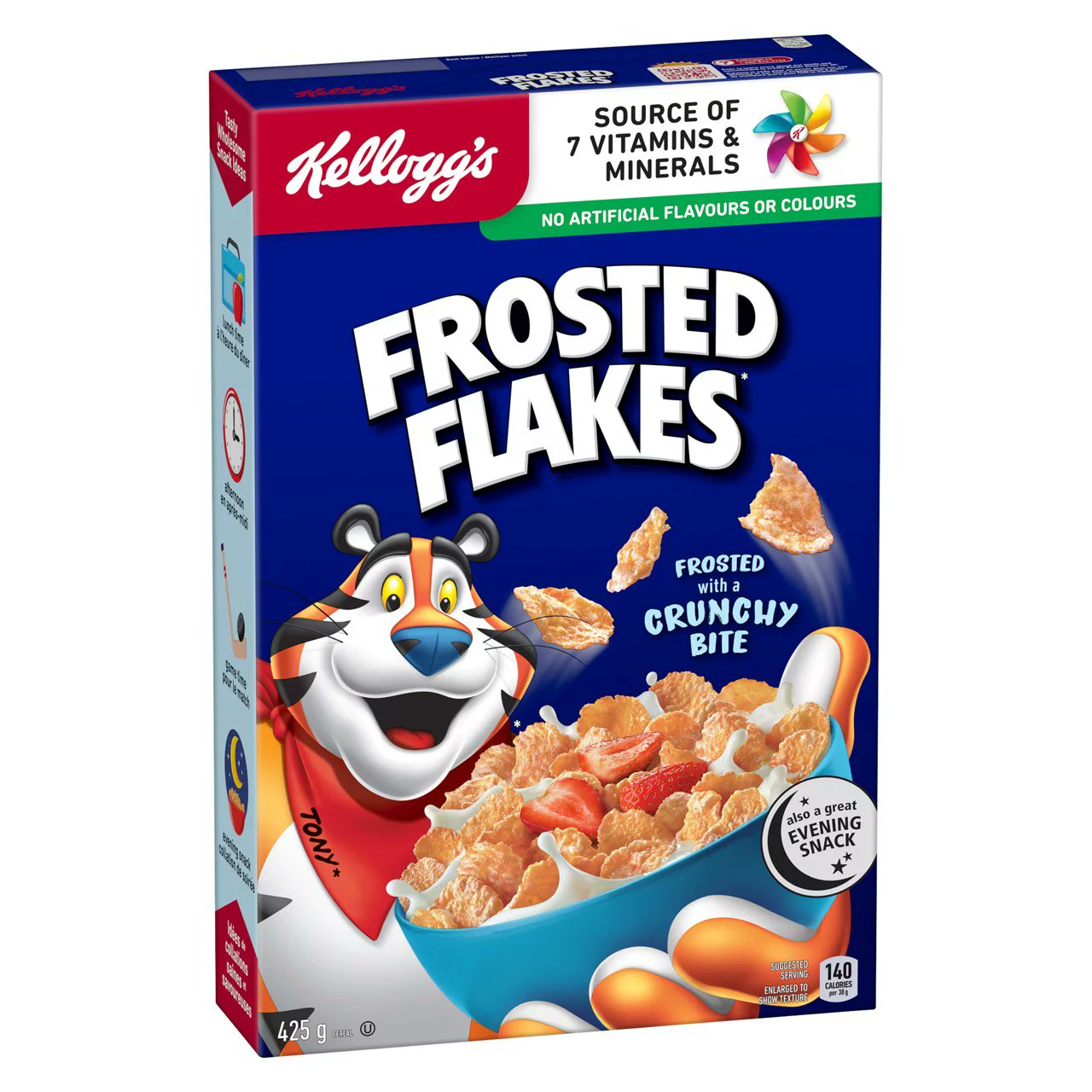 Kellogg's Frosted Flakes Breakfast Cereal, 7 Vitamins and Minerals