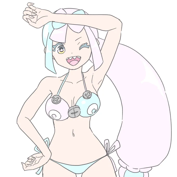 ビキニとポニテじゃも 