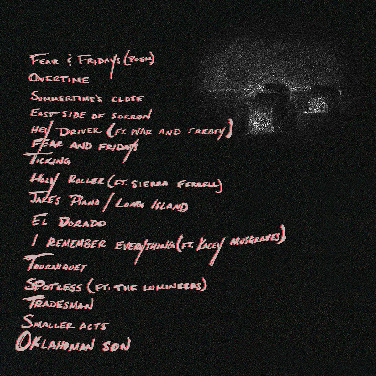 CountryCentral's tweet photo. The tracklist of @zachlanebryan ‘s album. Out August 25th. https://t.co/ycX5TxokZY