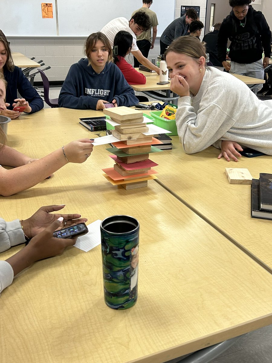 Science Jenga studying law of inertia #mcslearn #proudtobeajet