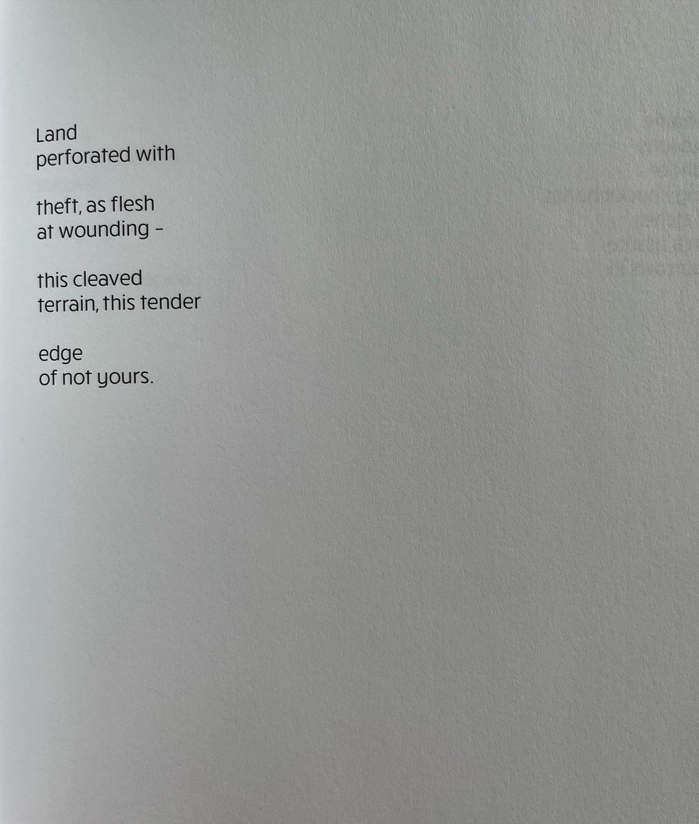 “Land perforated with theft, as flesh at wounding - this cleaved terrain, this tender edge of not yours.” @splitendedpoem @gapriotpress #poem #poetrycommunity #poetry