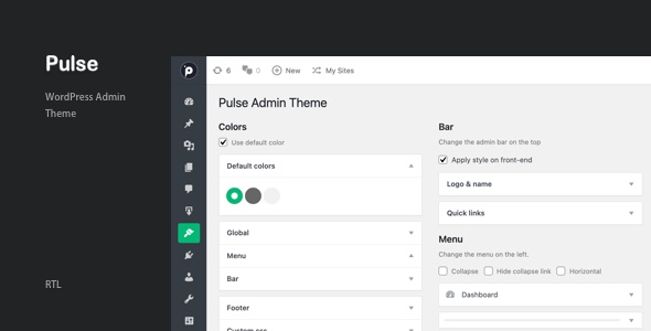 stylelibreview's tweet image. Pulse - WordPress Admin Theme
stylelib.org/pulse-wordpres…

#codecanyon #flatfull #miscellaneous #plugin #wordpress #wordpressadmin #admin #theme