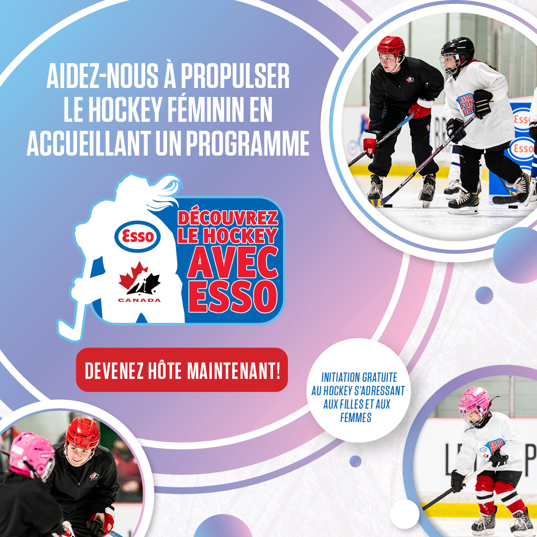 HockeyCanada's tweet photo. Get more women and girls on the ice in your community with #EssoFunDays! 🏒

Accueillez un plus grand nombre de joueuses à votre aréna grâce à #DécouvrezLeHockeyAvecEsso! 🏒

LEARN MORE: https://t.co/6OJFLzFSyE
+ D’INFO : https://t.co/ytxwM80VGH

@ImperialOil https://t.co/r9Q5tB3kN9