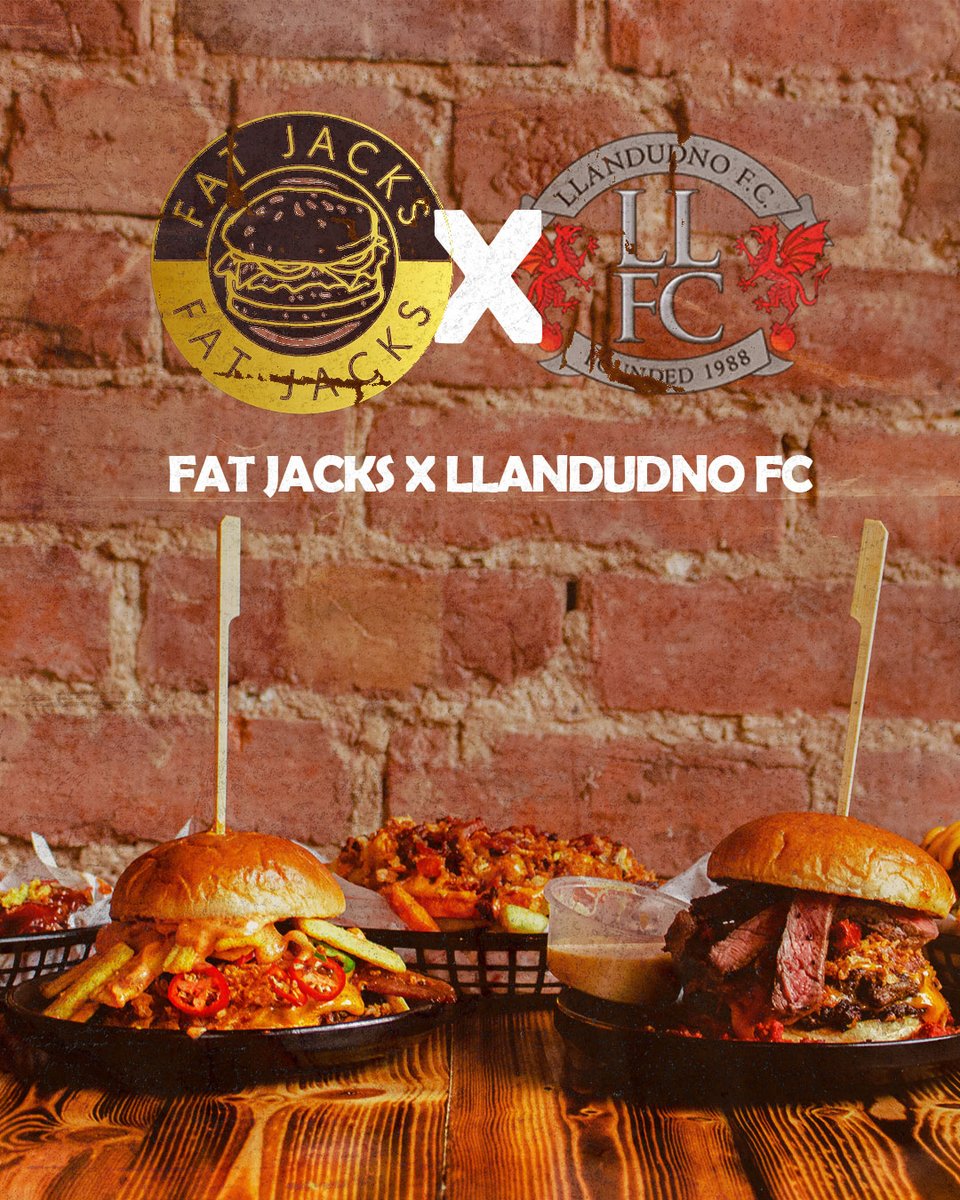 LlandudnoFC's tweet photo. We're delighted to announce our partnership with Fat Jacks who will be running our food section at The Clubhouse, starting from this Sunday! 🤝
Keep your eyes peeled for events, menus and much more! 🤩
#Llandudno #LlandudnoFC #WeAreOne #FatJacks #Clubhouse #KeepTheFaith https://t.co/F8YXxzNtvF