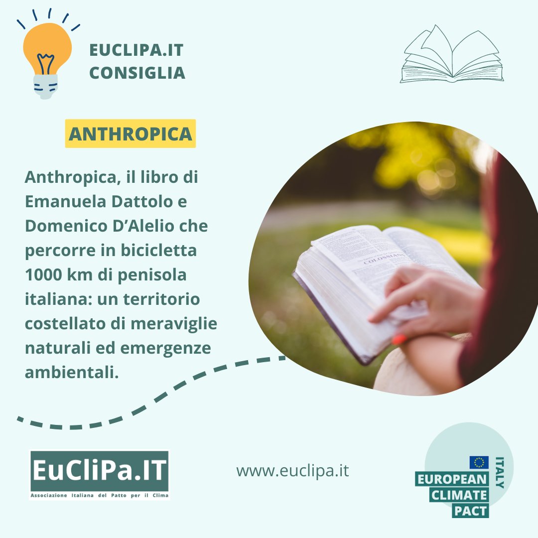 📗Anthropica, il libro di Emanuela Dattolo e Domenico D’Alelio vuole mettere in contatto scienziati e cittadini. 🚲Un viaggio in bici per l'Italia per parlare alla gente di cose relative alla "scienza che studia i legami fra gli esseri viventi e fra questi e l'ambiente"

#euclipa