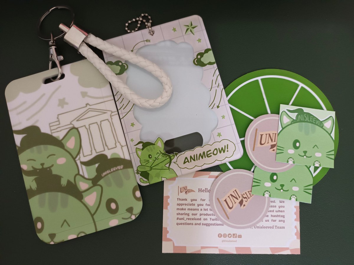 niniihee's tweet photo. My animeow holder is hereee 🍏
Soooo pretty!! 

Thank you saur much 💚🤍
@unisleeved
#uni_received https://t.co/qbTzM1NNHj