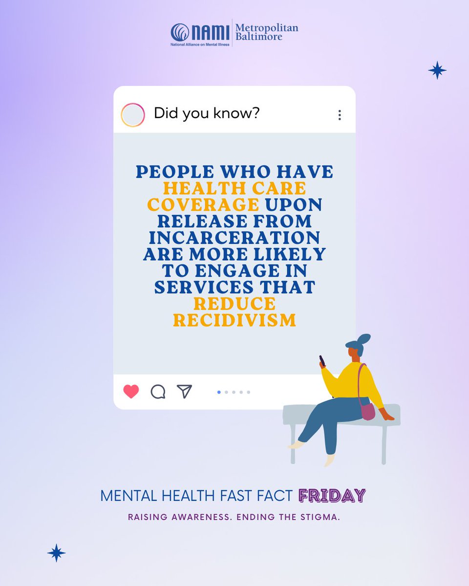 Let's come together for Mental Health Awareness this #FastFactFriday and help #NAMIBaltimore end the stigma around mental illness! To get involved, click the link in our bio!