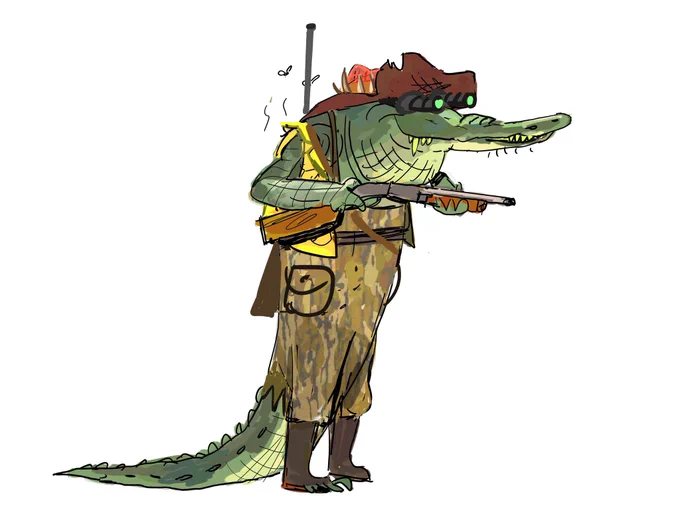 Leatherhead character paint for  Original design by Woodrow White! (Last pic)#TMNT #MutantMayhem #visdev 