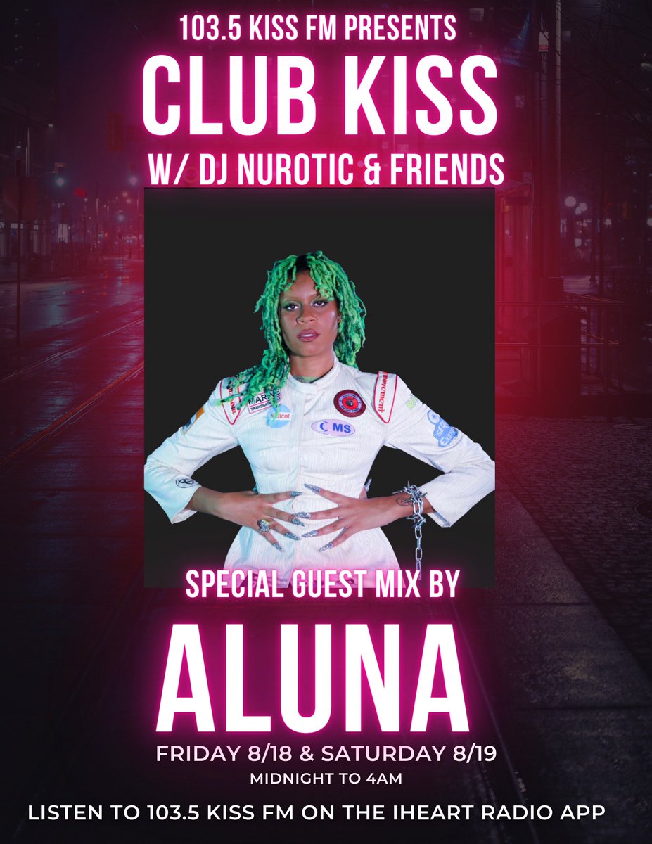 Tonight on #ClubKissChi we have a special guest mix by @alunaaa! We also have new mixes by @JayMacRadio @djeddiev @DJOra @DJJayFunk @djmach1 and myself. Tune in to @1035KISSFM from midnight to 4am for the best free party in Chicago!