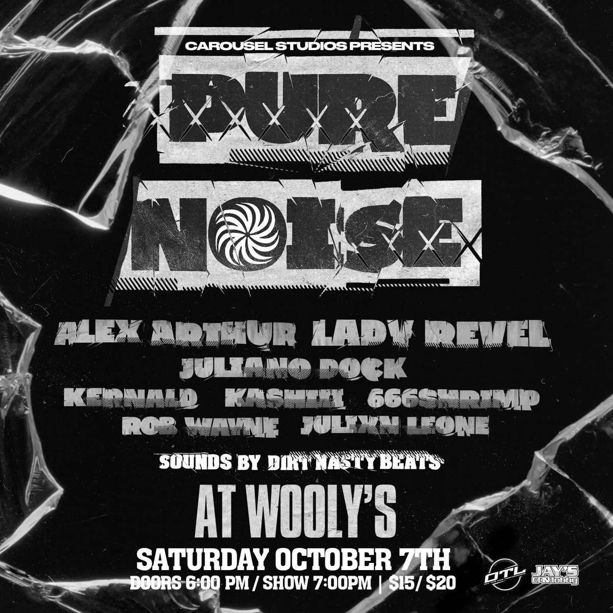 CarouselSound's tweet photo. ⭐️ SHOW ANNOUNCEMENT ⭐️
Carousel Studios Presents - Pure Noise
10-7-2023 Woolys Des Moines, IA

$15 presale
$20 at the door
Tickets can be purchased online, at Carousel Studios, the Wooly’s box office, or from any artist on the lineup

TICKETS: https://t.co/CrDtVOqBJa

@Woolysdm https://t.co/OHQCCds1uP