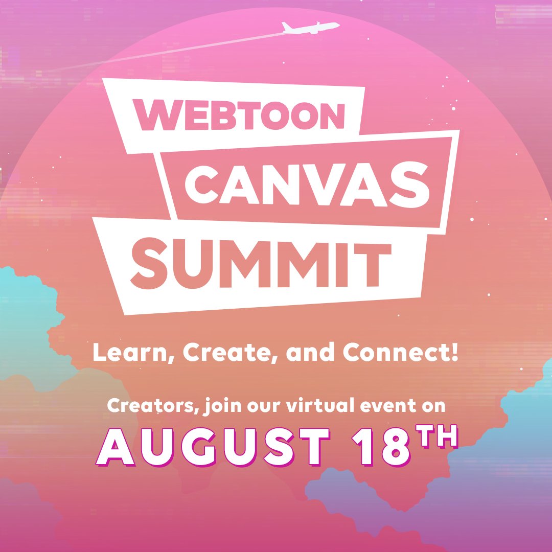 Today's the day! 🤩 

The #WEBTOONCANVAS Summer Creator Summit will be taking place from 9 AM - 4:30 PM PT! Join us and chat webcomics, network with the WEBTOON community, visit Artist Alley booths, and more! 

It's not to late to join! ⬇️
bit.ly/CANVASCreatorS…