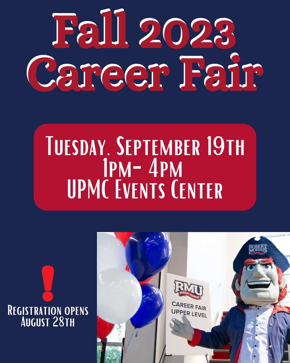 #SAVETHEDATES➡️Prepare for the Fair Event&amp;Fall 2023 Career Fair‼️ 

9/7/23➡️Freshen up your resume, get advice from employers, &amp; more! +Free smoothies!🥤 

9/19/23➡️Registration opens through Handshake 8/28/23-more info to come!👀 

 #Prepareforthefair #CareerFair #Freesmoothies