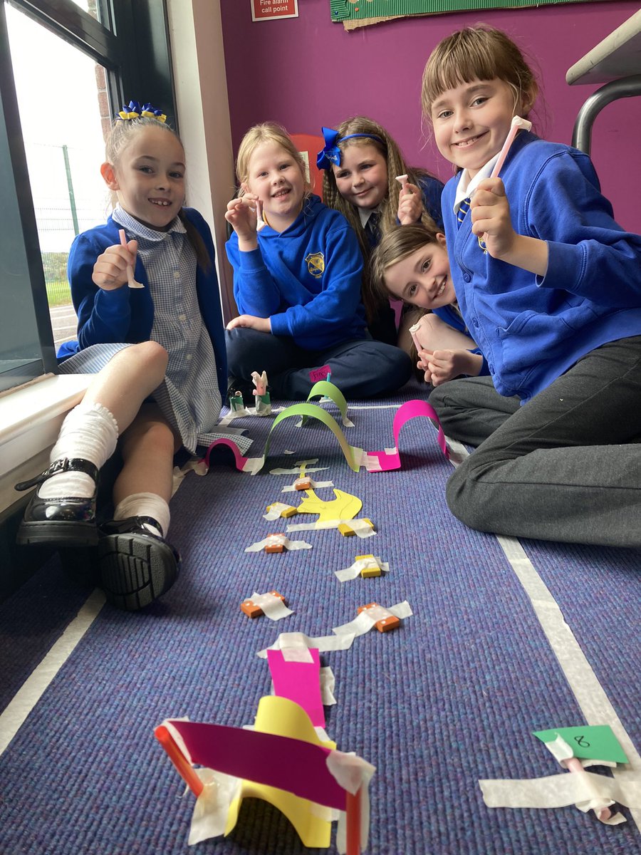 P5StMargarets's tweet photo. Inspired by @Mr_Minchin we had a go this afternoon at building our own mini golf courses. Some great STEM skills and playfulness which resulted in some very creative golf courses. So much fun! #bethebestwecanbe https://t.co/mJ6ESLbpeS