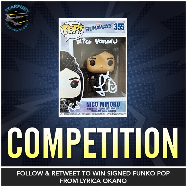 It's #competition time! We're giving away a @OriginalFunko of Nico Minoru from Marvels Runaways signed by Lyrica Okano! For a chance to win, simply follow us and retweet this post! Good luck! #marvelsrunaways #runaways #competitiontime #lyricaokano