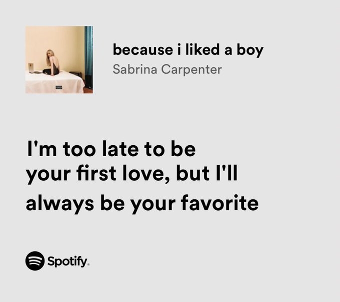 sabrina carpenter / because i liked a boy