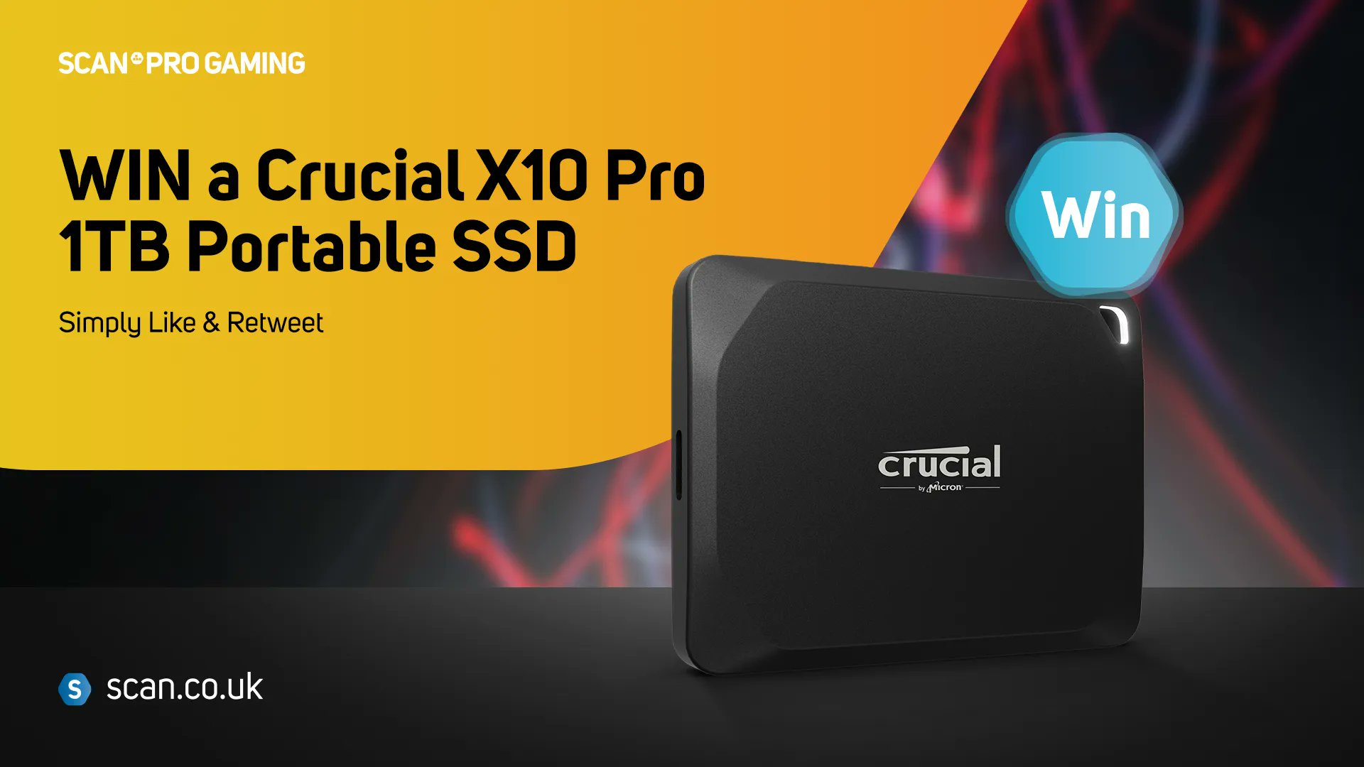 Scan Pro Gaming on X: WIN a Crucial X10 Pro 1TB Portable SSD