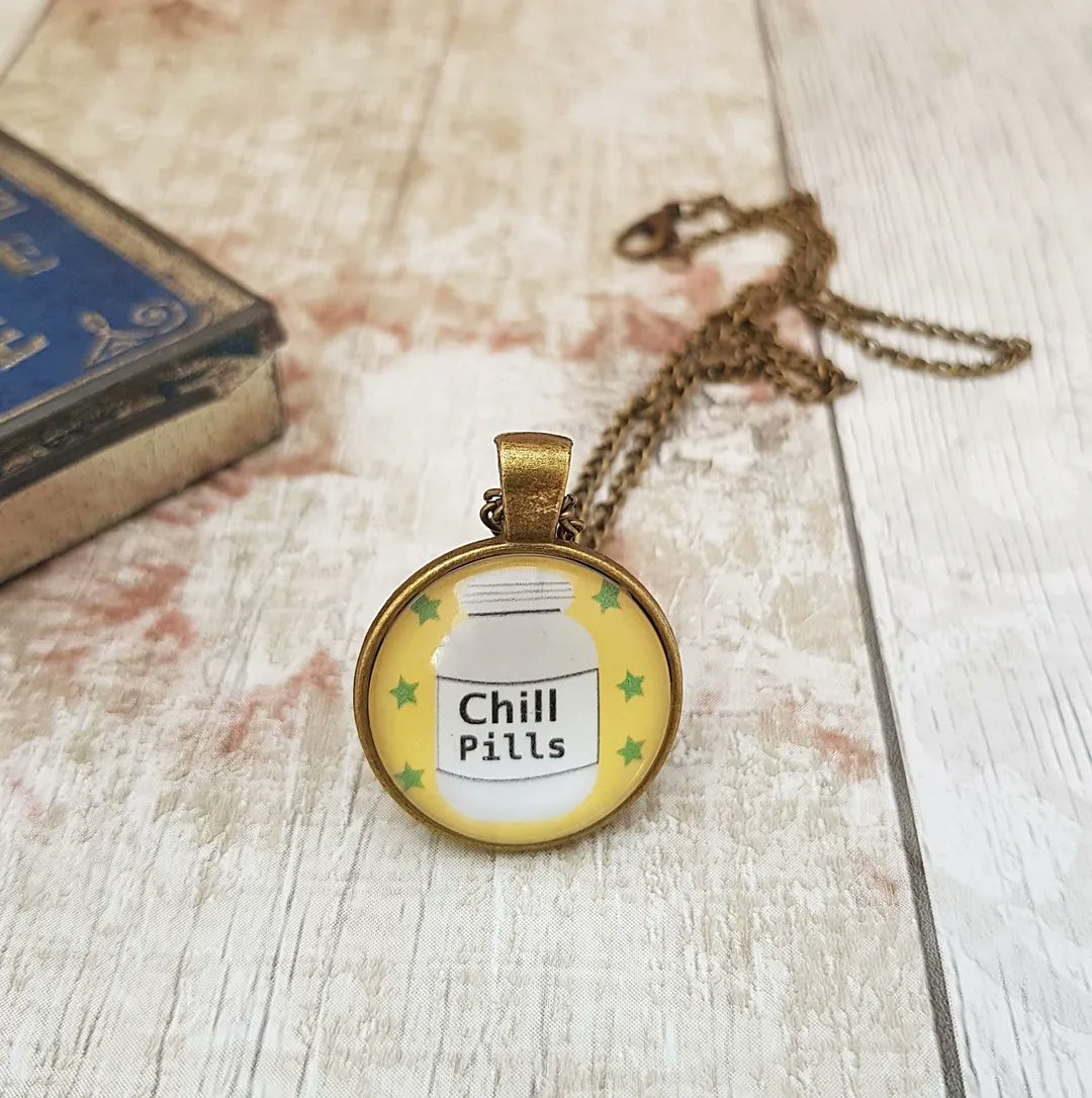 Take a chill pill buff.ly/45syRef #SMILEtt23 #chillpill #chillout #chillax #keepcool #cutenecklace #funfashion #funnecklace #handmade #etsyretweet #uniquejewelry #fashionjewelry #nightout