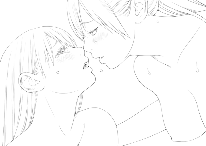 しながら泣いちゃう百合。
#創作百合 