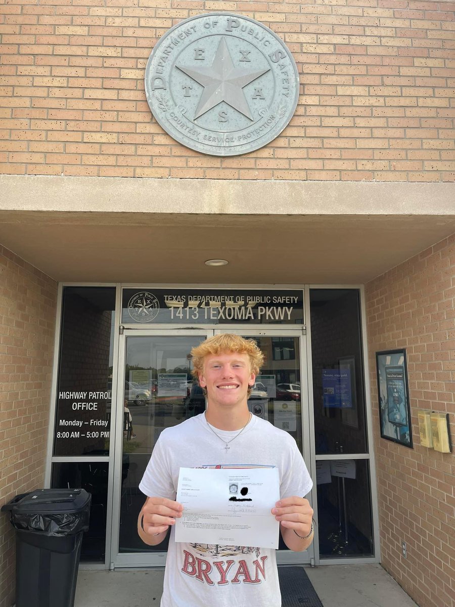 TraciKirkland13's tweet photo. Look out North Texas! Big Red will be behind the wheel now ๐ณ! Kyson got his drivers permit today!๐ฅน #TimePleaseSlowDown #DriversPermit @KirklandKeith29 @KirklandKyson10 https://t.co/226msyKCSK
