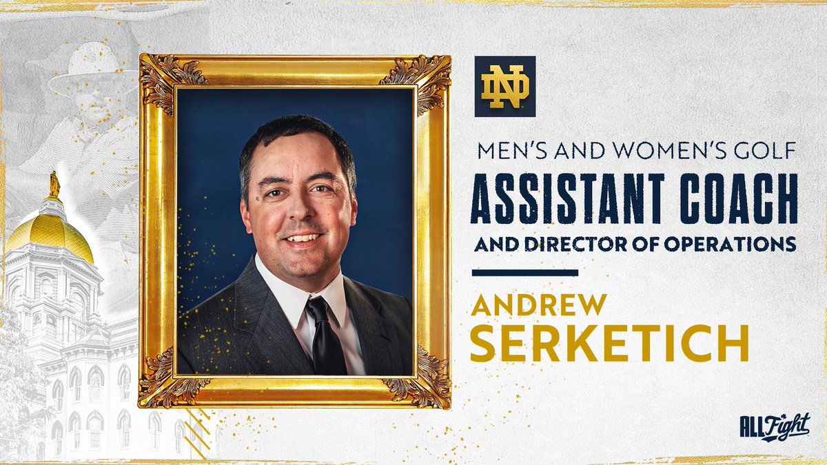 Join us in welcoming Andrew Serketich to both our men's and women's golf programs!

🔗 fightingirish.com/irish-welcome-…

#GoIrish☘️ | <a href="/NDMensGolf/">Notre Dame Men's Golf</a>  | <a href="/andyserk/">Andrew Serketich</a>