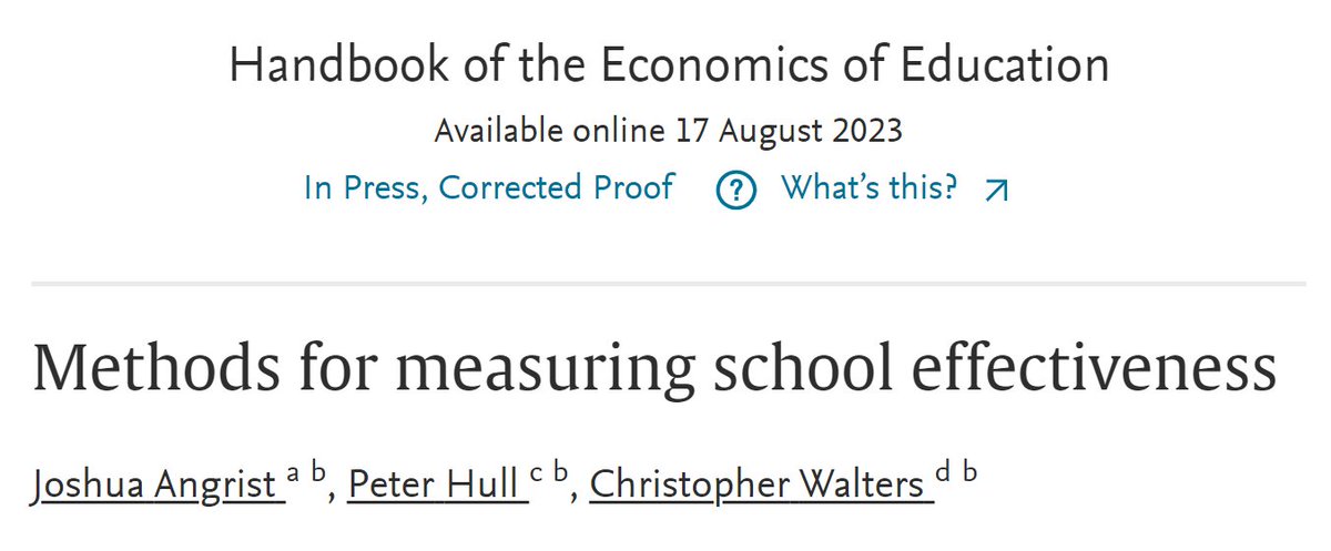 Our new handbook chapter w/ @metrics52 & @c_r_walt is now available online! Check out the latest in estimating institutional quality with quasi-experimental data: authors.elsevier.com/a/1hbvF5bvkCuu…