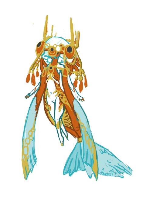 金魚ちゃんちょっとずつ進めてくぞ～もうすでにヒレの形とか変わってきてるけど 