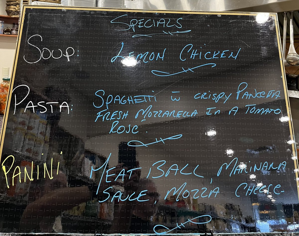 Today’s lunch specials plus our delicious deli sandwiches and salads