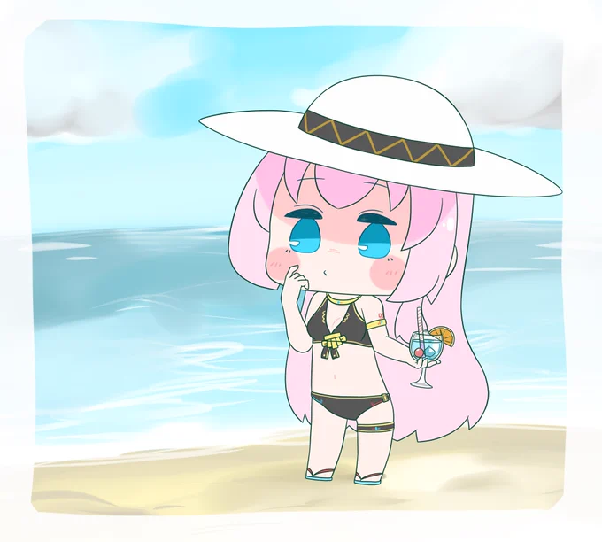 今日も一日夏ルカチャン…#巡音ルカ 