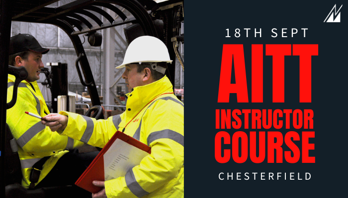 Looking to become a fully qualified forklift instructor? Book the last remaining spaces on our 10-day AITT Instructor Course now and begin training at our Chesterfield centre on 18th September!

For further details or alternative course dates, please visit okt.to/07whPA