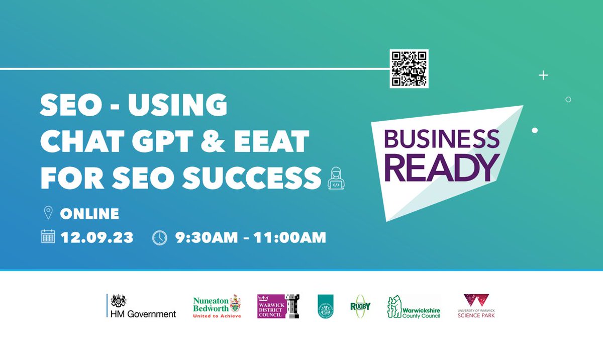 Exciting news! 📢

Join us at the upcoming event “Using Chat GPT &amp; EEAT for SEO success” where our brilliant SEO specialist, Rachael Clark will be sharing insights on how to leverage Chat GPT for SEO success via an online workshop.

eventbrite.co.uk/e/seo-using-ch…