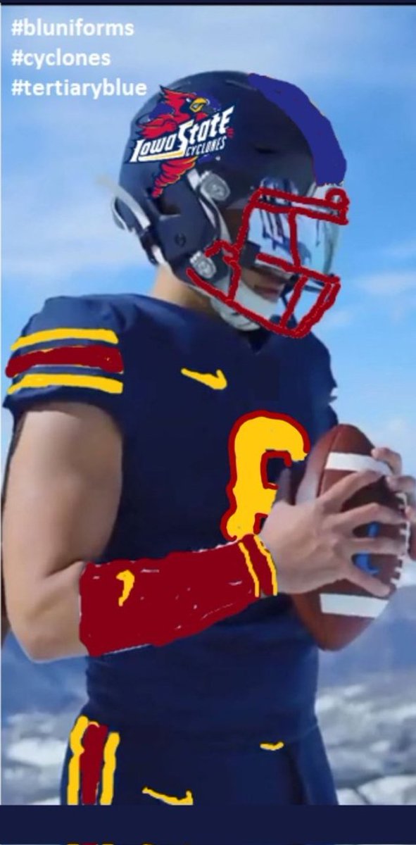 clonesjer's tweet photo. 3 out of every 4 Cyclone fans surveyed said they "LOVED" the idea of a Throwback-bird-in-a-blender-logo Tertiary Blue uniform game.

#bluniforms 
#tertiaryblues https://t.co/AFKogBSfLM