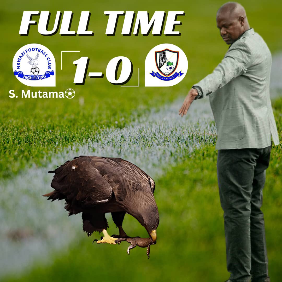 Nkwazifc's tweet photo. FULL TIME 
NKWAZI FC 1-0 KONKOLA BLADES 
Stephen Mutama 76’ https://t.co/laq491itoM