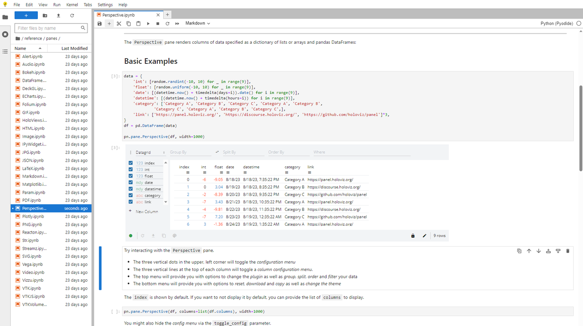 Panel_org's tweet image. 👉Play with it in #Jupyterlite panelite.holoviz.org/lab?path=refer…

@ProjectJupyter @pyodide #analytics #datascience #businessintelligence #trading