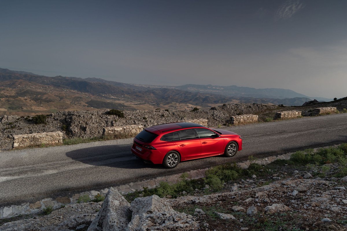 Peugeot's tweet image. Tame the road from the wheel of the new #Peugeot508SW #PlugInHybrid