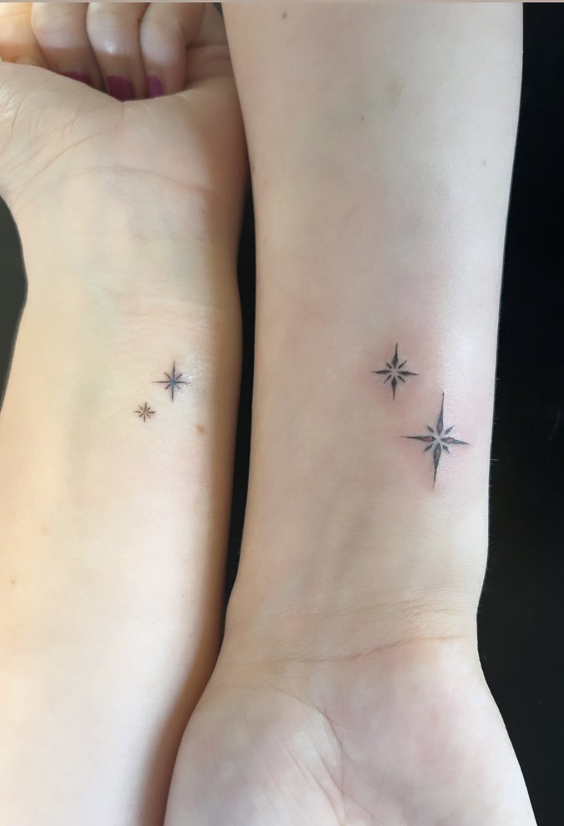 Took my daughter to get my first tattoo (her third). 

Big star, little star. 
For you dad