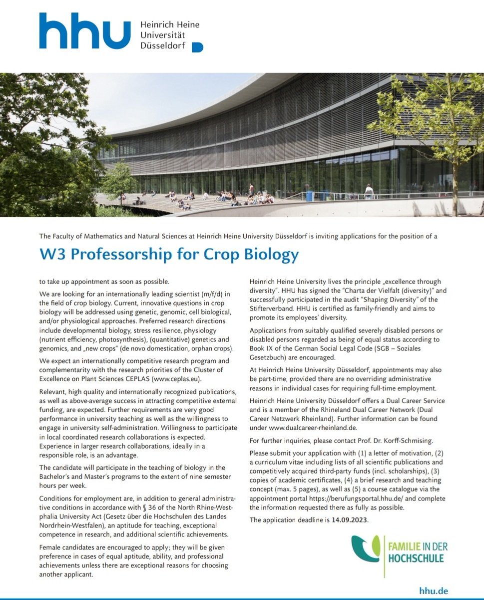 CEPLAS (@ceplas_1) on Twitter photo Please RT: we invite applications for a W3 professorship in Crop Biology <a href="/HHU_de/">Heinrich-Heine-Universität Düsseldorf</a> @PlantGen_HHU #plantscience <a href="/PlantSciDBG_en/">German Society for Plant Sciences (DBG)</a> <a href="/GlobalPlantGPC/">Global Plant Council</a> Please RT: we invite applications for a W3 professorship in Crop Biology <a href="/HHU_de/">Heinrich-Heine-Universität Düsseldorf</a> @PlantGen_HHU #plantscience <a href="/PlantSciDBG_en/">German Society for Plant Sciences (DBG)</a> <a href="/GlobalPlantGPC/">Global Plant Council</a>