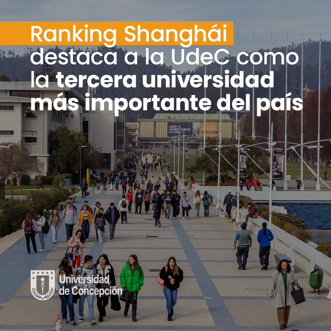 udeconcepcion's tweet photo. #NoticiasUdeC: El #RankingShanghái, que cada año publica las mil mejores universidades del mundo,  evalúa indicadores de desempeño académico y de investigación. En 2023 consigna a cuatro universidades nacionales y sitúa a la UdeC como tercera del país 
https://t.co/R8gIefzyxz https://t.co/okMcjksEDv
