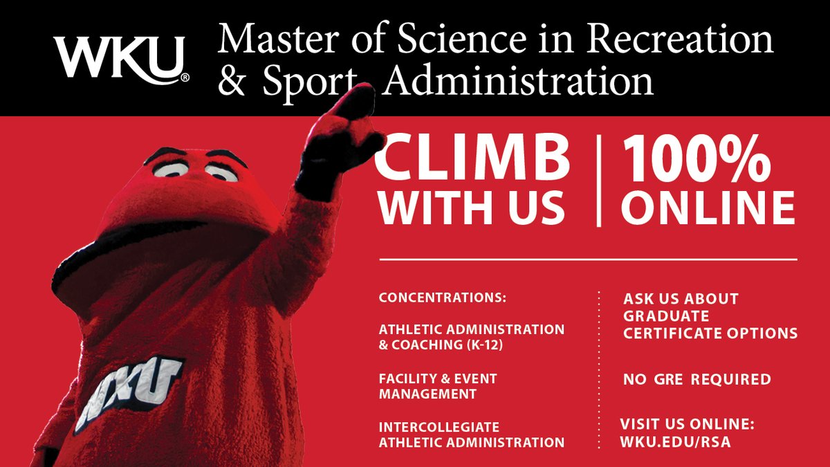WKU Rec & Sport Admin M.S. (RSA) (@wku_rsa) on Twitter photo 