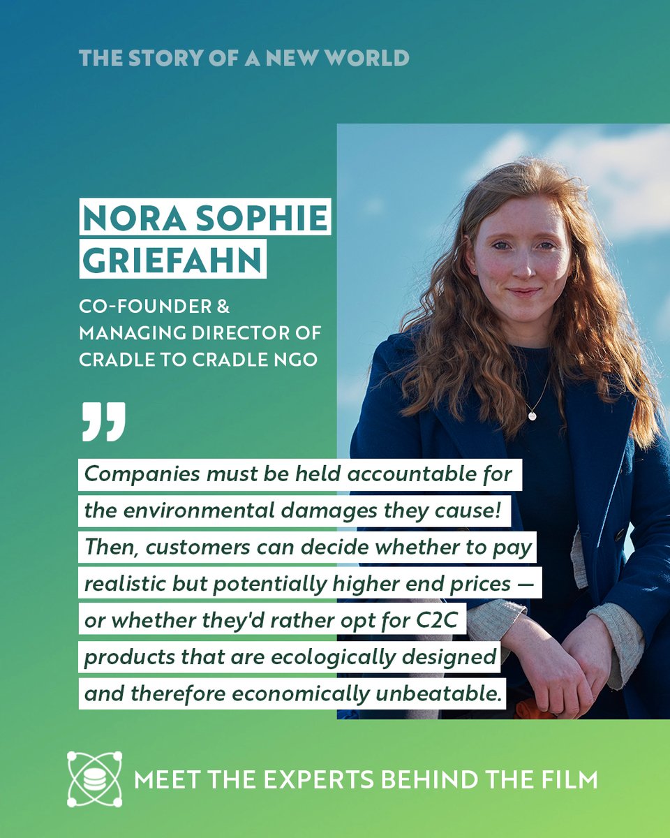 THE STORY OF A NEW WORLD (@newworld_movie) on Twitter photo As a circular economy expert and co-founder of the <a href="/C2C_NGO/">Cradle to Cradle NGO</a> , <a href="/c2cnora/">Nora Sophie Griefahn</a> has been an invaluable advisor for the documentary part of <a href="/newworld_movie/">THE STORY OF A NEW WORLD</a> ! 🌱🔄
Her insights have enriched our research journey, shedding light on the intricacies of the #circulareconomy. 🙌 🎥 As a circular economy expert and co-founder of the <a href="/C2C_NGO/">Cradle to Cradle NGO</a> , <a href="/c2cnora/">Nora Sophie Griefahn</a> has been an invaluable advisor for the documentary part of <a href="/newworld_movie/">THE STORY OF A NEW WORLD</a> ! 🌱🔄
Her insights have enriched our research journey, shedding light on the intricacies of the #circulareconomy. 🙌 🎥