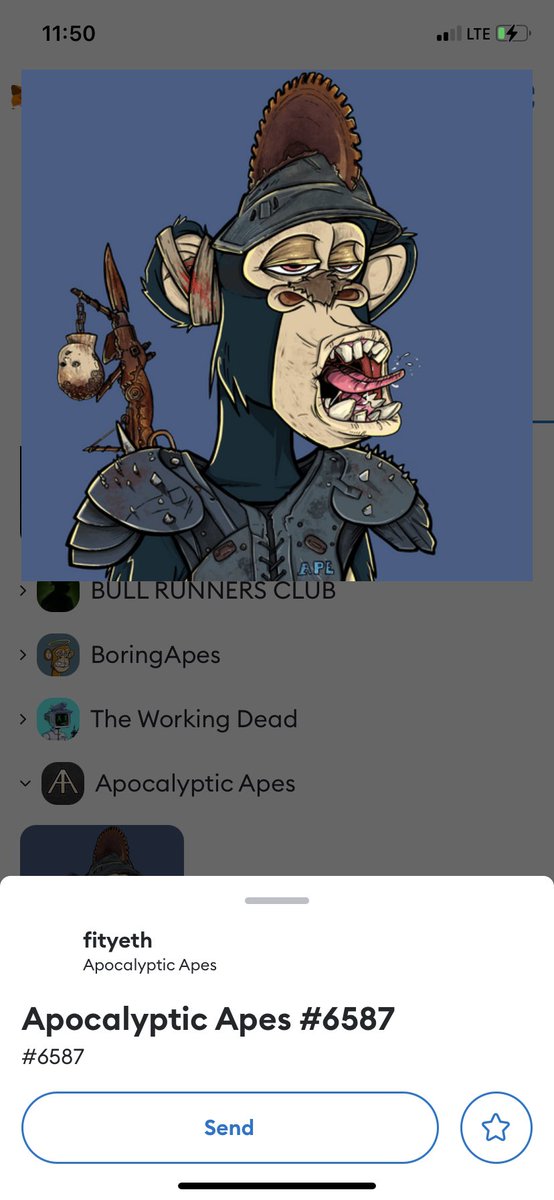 Just snagged my first #AAPES. Thank you #AAPES <a href="/Fityeth/">fity.eth</a> <a href="/TheHaddy/">HaddyTheCreator</a> <a href="/KoiBudG/">KoiBudG</a> <a href="/DJWienerNFT/">DJ Wiener</a> for answering all my questions and inspiring me.