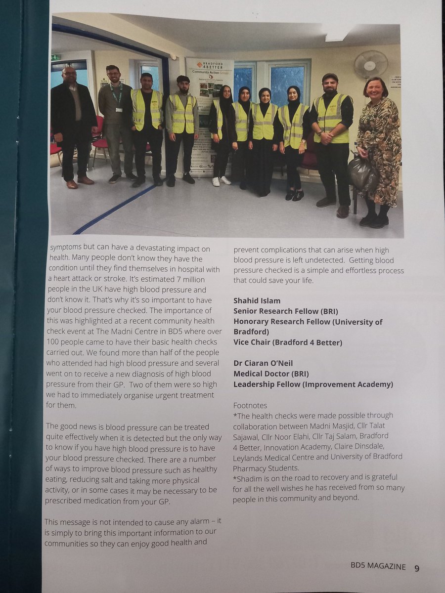 Shahid Islam (@shahid_islam) on Twitter photo We wrote an article for the BD5 magazine about the importance of health checks and included a little story about my pal <a href="/ShadimHussain/">Shadim Hussain MBE</a> along with some basic facts & stats about high BP. This magazine is posted to approx 7000 homes in the Little Horton Ward. We wrote an article for the BD5 magazine about the importance of health checks and included a little story about my pal <a href="/ShadimHussain/">Shadim Hussain MBE</a> along with some basic facts & stats about high BP. This magazine is posted to approx 7000 homes in the Little Horton Ward.