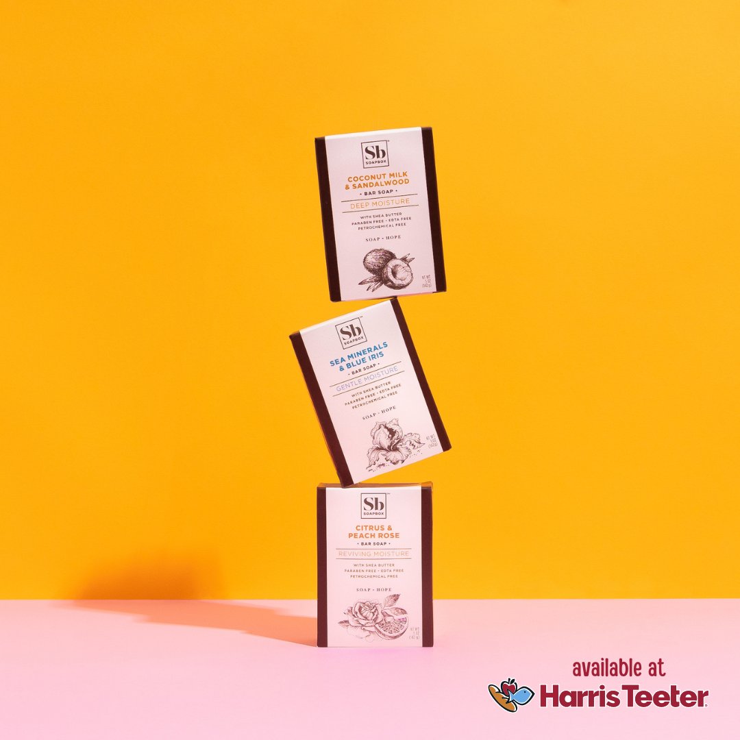 SoapboxCare's tweet image. If there is one thing we do know, it&apos;s a BOGO! Buy one, get one 50% off bar soaps at @harristeeter #soapbox #mysoapbox #sale #harristeeter