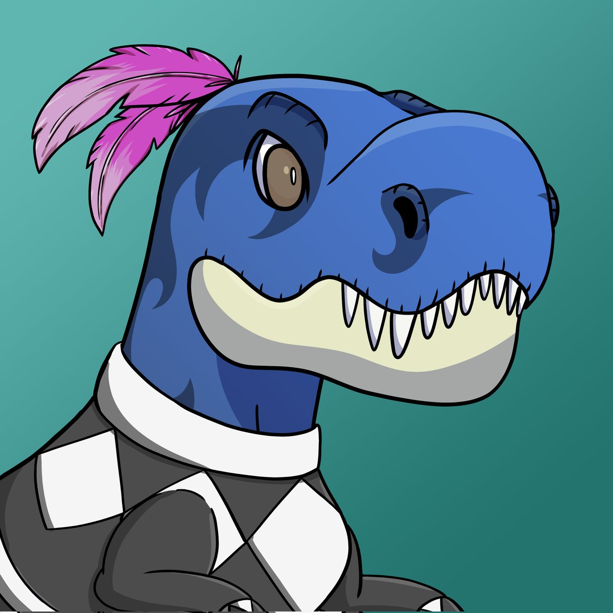 Day 11 - Pink Feathers, Shocked Brown Eyes, Close Jaw, Tribal Blue and The Hero (Black)

#nft #nfts #PolygonNFT #PolygonNFTs #POLYGON #CryptoCommunity #cryptocurrencies #crypto #dinosaurs #art