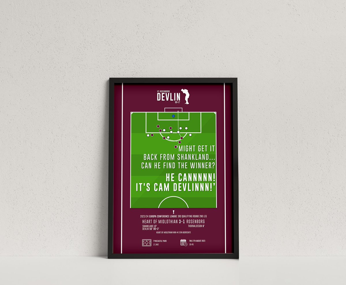 goalframeprints's tweet photo. A last minute winner from Cammy Devlin! 🇱🇻🏌️‍♂️

🏷️ Use code ‘𝗗𝗘𝗩𝗟𝗜𝗡𝟵𝟮’ for 15% off!

🔗 https://t.co/fT0ZbXpG1n

#HMFC | #Jambos https://t.co/z8EUER4YjJ
