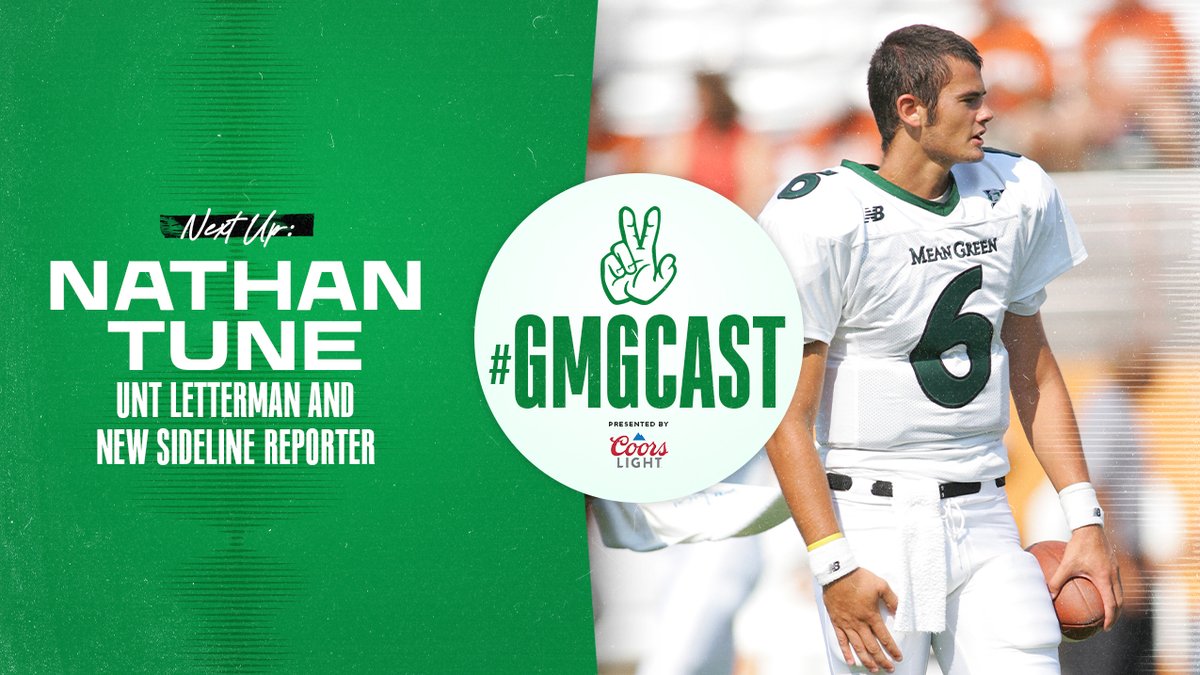🎙️ The latest #GMGcast features former @MeanGreenFB quarterback and new @MGSNetwork sideline reporter Nathan Tune (@7tunechi) ‼️ 📲 northtex.as/GMGcastXVII #GMG x #TakeFlightUNT 🟢🦅