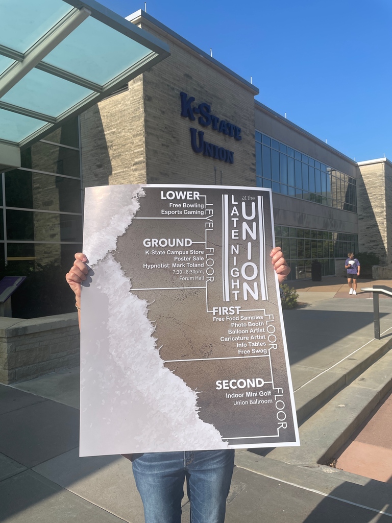 KState Student Union (@kstate_union) on Twitter photo Tonight! Late night at the Union! Challenge your friends in the <a href="/kstate_esports/">K-State Esports</a> arena or at bowling! Be hypnotized. Shop after hours in the K-State Campus store and get posters from the poster sale! Lots of freebies throughout the night
#williewithU #kstate #esports #friday Tonight! Late night at the Union! Challenge your friends in the <a href="/kstate_esports/">K-State Esports</a> arena or at bowling! Be hypnotized. Shop after hours in the K-State Campus store and get posters from the poster sale! Lots of freebies throughout the night
#williewithU #kstate #esports #friday