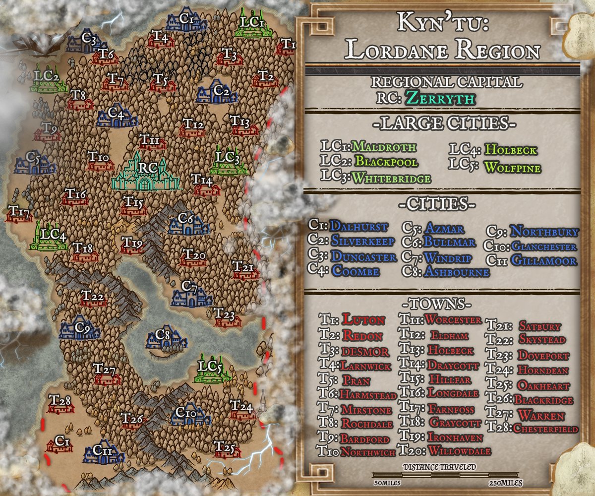 I finished a Regional Map for my Pathfinder Game. Gives the Players some options. #Pathfinderrpg #inkarnate #tabletopgaming @FueledBy80HD @TheNessYoung